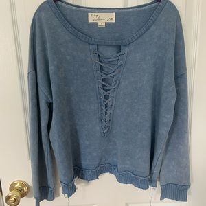 Blue, jean looking vintage Havana sweater